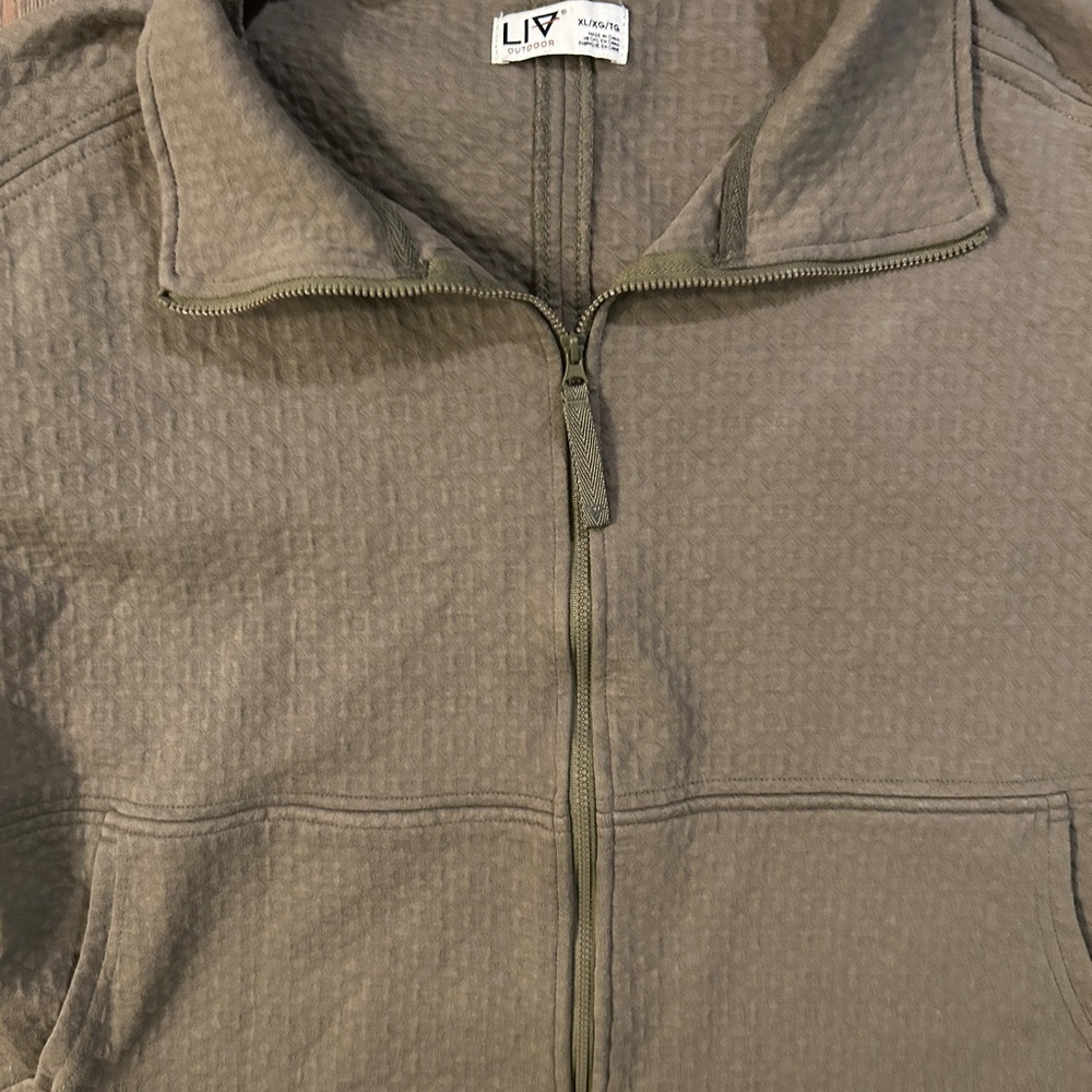 LIV Outdoors Olive Green Outdoor Full Zip Jacket - Picture 4 of 5
